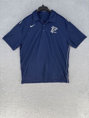 Atlanta Falcons Nike Dri-Fit Mens Medium short sleeve Navy Polo shirt stretch